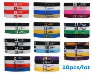 10pcs Silicone Wristbands Sport for Kids Basketball Players Bracelets Men Fitness Bands3550007