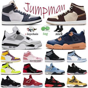 Jumpman 4 Military Black 1s Basketball Shoes Oklahoma Sooners Mens Trainers 1 Visionaire Bred Patent 4s Trainers White Oreo Snekaers Off Jordam