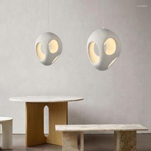 Pendant Lamps Nordic Creative Wabi-sabi Wind Dining Room Bar Led Lights Lustre Restaurant Bedroom Home Decor Hanging Light Fixture