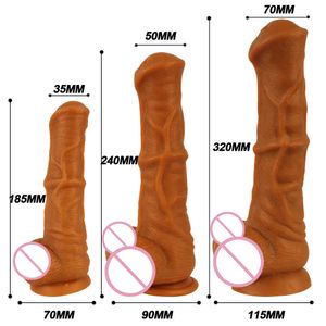 Schönheitsartikel Weibliche Masturbation Hautgefühl Realistischer Penis Großer Schwanz mit Saugnapf sexy Spielzeug für Frau Riesiger Pferdedildo Erwachsene Produkte