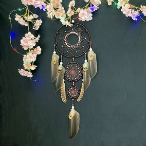 3 Hoop Dream Catcher Decorative Objects Wall Hanging Feather Decoration Pendant Christmas Gift 1222600