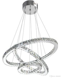 Moderne K9 Crystal Chandelier Lighting Ring Luster Hangluchtingsarmaturen voor eetkamer woonkamer foyer trappen2761259