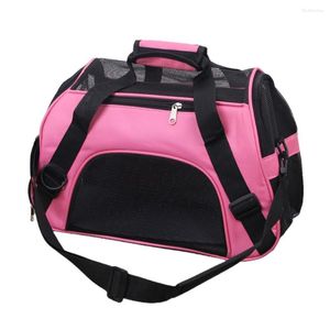 Dog Car Seat Covers Pet Carrier Foldable Hand-held Cat Breathable Mesh Travel Cage Crossbody Tote Bag Carriers Conveyor Backpack