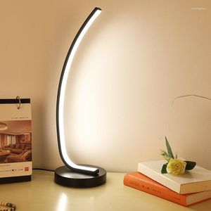 테이블 램프 현대 미니멀리스트 LED 램프 침실 침대 옆 장식 밤 연구 디밍 데스크 라이트 홈 조명