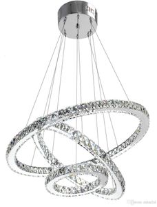 Moderne K9 Crystal Chandelier Lighting Ring Luster Hangluchtingsarmaturen voor eetkamer woonkamer foyer trappen1856056