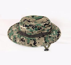 Cloches Sun Hat Panama Bucket Flap Oddychający boonie Multicam Nepalee Camuflage Hats na zewnątrz Łowotliwość szerokie Brim2120023