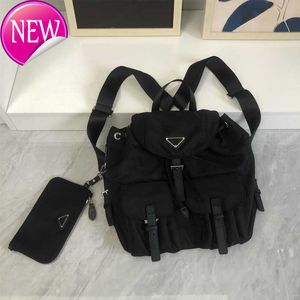 Bolsas de grife feminina New P Nylon Drawstring Backpack Men's Men e Women Feminino de grande capacidade Moda