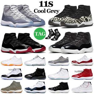 2023 Cool Grey 11 11s Mens Basketball Shoes Animal Instinct 25 -årsjubileum Legend Blue Bred Concord Citrus High Low Men Women utomhus Sport Jordon Jordam