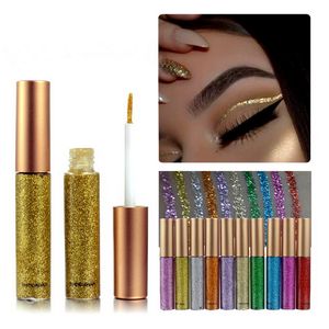 Handaiyan Glitter Eyeliner مقاومة للماء العيون متعددة الألوان الطويلة تلميذ طويل وميض الترتر اللامع مكياج العيون