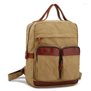 Backpack Men's Women's Canvas Leather Cotton Bag Rucksack Mountaineering Book School Casual Backpacks For Travel