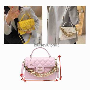 Borsa a tracolla di design Borsa a tracolla Tote Moda casual Lussuosa borsa da trucco portatile quadrata in pelle da uomo con catena da donna