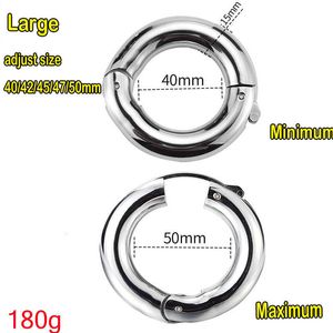 Beauty Items Ball Stretcher Steel Penis Ring Scrotum Pendant Metal cock ring sexy Toys Size Adjustable T006