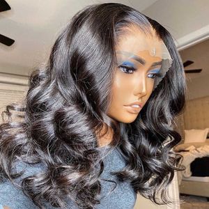 Hot Lace Wigs 13x6 قصيرة بوب الشعر البشري للنساء السود