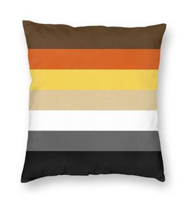 CushionDecorative Pillow Solid Bear Pride vlag Luxe worp Cover Slaapkamer Huisdecoratie Gay LGBT GLBT Cushion Covers Velvet Fab9281543