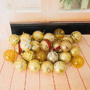 Christmas Decorations Decorative Balls Plastic Festive Supplies Translucent-Golden 24 Bucket Silver Blue 6cm 24pcs Goden-Red