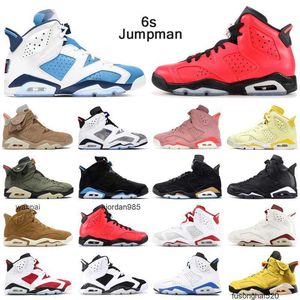 2023 Rabatt Jumpman 6s Electric Green Basketball Shoes 6 Unc Black Infrared Carmine British Khaki DMP Golden Harvest Mens Trainers Sport Jordon Jordam