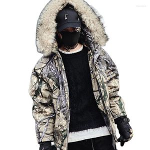 Piumino da uomo di alta qualità da uomo invernale spesso caldo giacca mimetica pelliccia Parka da uomo cappotto imbottito in cotone stile militare casual con cappuccio