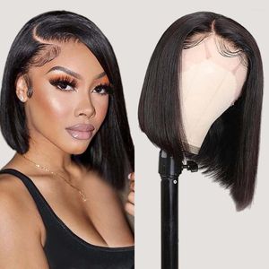 Short Bob Human Hair Wigs CliCli Straight 13X4 Hd Lace Frontal Wig Pre-Plucked 4X4 Closure Women's Brazilian Remy 150%