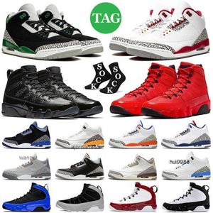 2023 3 3S MENS BASKETBALL SHOES 9 9S CHILE Cardinal Red Bred Pine Green Georgetown UNC Laser Orange Partikel Gray Men Womens Trainers Sport Jordon Jordam