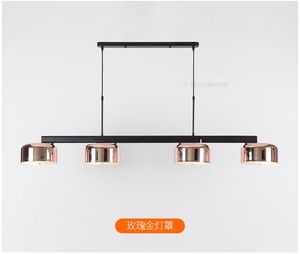 Pendellampor Roman LED Restaurant Lights Modern Rose Gold Creative Rotating Lighting Fixture Italian Style Bar Hanging Lamp