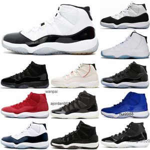 2023 Hotting Oryginalne buty do koszykówki 11s Mężczyźni 11 25. rocznica Gamma Blue High Concord 23 45 Prom Night Platinum Space Jordon Jordam