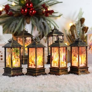 Dekoracje świąteczne 1PC LED Lights Tower Xmas Festival Festival Warm Light Lampa Dekoracja Lantern Crafts Desktop