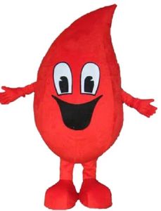 Czerwona maskotka maskotka darowizny krwią Propomowe ubrania Halloween Fancy impreza kostiumów oszczędność wody