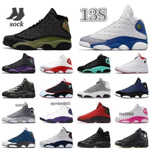 2023 Jumpman 13 13s Olivgrüne Basketball-Sportschuhe Jumpman13s Vintage Brave French Blue Phantom Triple Black Starfish Orange White Reverse JORDON JORDAM