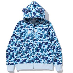 상어 디자이너 까마귀 남성 여성 위장 재킷 조그 지퍼 지퍼 일본 패션 스포츠웨어 브랜드 후드 셔츠 트랙복 컬러 블랙 블루 크기 m/l/xl/xxl/xxxl2