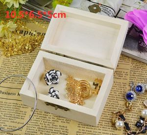 Jewelry Pouches 1Pc Rectangle Wooden Hinged Box Jewellery Storage Case Crfats Sundries Organizer Wedding Table Gift Portable Bottle