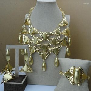 Necklace Earrings Set 2022 Yuminglai Dubai Costume Jewelry African Big FHK6678