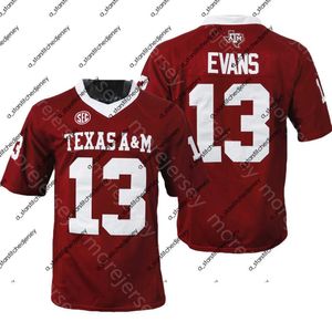 New Jerseys Ncaa College Texas A M Aggies Fußballtrikot Mike E Rot Größe S-3XL Alle Ed-Stickereien