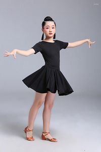Stage Wear Latin Ballroom Dance Dress Jumpsuits Girls Performance Suit Kids Top & Skirt Sets Competition Costumes