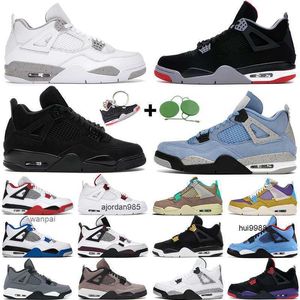 2023 men women basketball shoes 4 4s Desert Moss University Blue White Oreo Taupe Haze Black Cat Bred Metallic Green mens trainers sports JORDON JORDAM