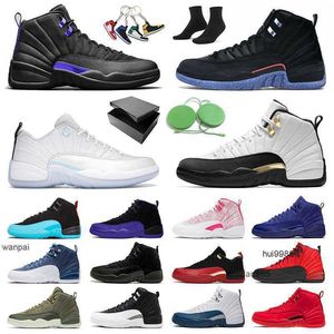 2023 Wyhodowane patent Jumpman 12 12s kobiety butów koszykówki miski lody lody Low Easter Royalty Blue Sports Sneakers Utility Game Jordon Jordab