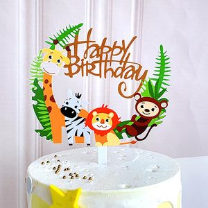 Forniture festive Buon compleanno spagnolo Feliz Cumplieanos Topper per torta in acrilico Lettere dorate Dia Topper Kid Party Decor