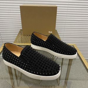 Top masculino sapatos cravejados elegantes, designer de couro real, estilo rocha de rocha unissex solas vermelhas sapatos de luxo feminino diamante incrustado sapato casual 00188