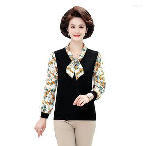 Women's Blouses Fashion Womens Tops And Knitting Blouse Shirt Bow Collar Clothing Office Chiffon Long Sleeve Women Shirts Blusas