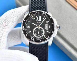 Designer men's fully automatic mechanical watch diving series 316 fine steel ceramic ring mouth luminous function 42mm size natural rubber strap