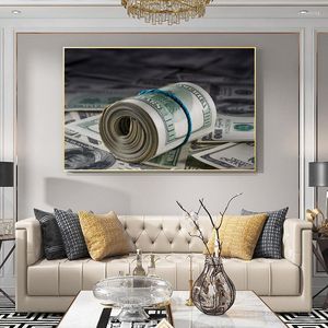 Paintings Nordic 100 Dollar Bill Modular Artwork Canvas Painting Wall Art Posters Prints Decorative Picture For Living Room Cuadros Decor