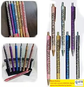 DIY Dodaj koraliki śmieszne długopisy studencki Beadable Plastic Ballpoints Bead Ball Pen promocyjne prezenty świąteczne Kreatywne