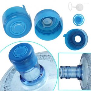 Kitchen Storage 5Pcs/lot 5 Gallon Water Bottle Snap On Lids Non Spill Reusable Replacemet Caps Anti Splash Peel Off Tops