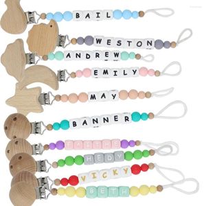 Party Supplies Personalized Custom Pacifier Clip Name Born Baby Shower Gift Silicone Holder Binky Ender Neutral