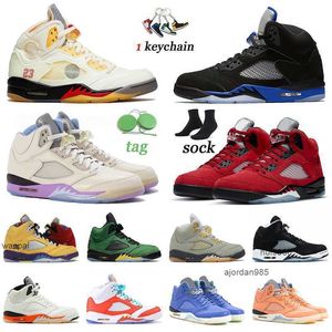 2023 Jumpman 5 Top quality Basketball Shoes Trainers Oreo Jade Horizon Green Bean Hare Black Muslin Fire Red Sneakers Sports Mens We The Bests JORDON JORDAB