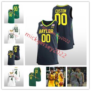 ジャレッドバトラーダビオンミッチェルベイラーベアーズバスケットボールジャージーカスタムステッチ21 Yves Missi 25 Omar Adegbola Baylor Jerseys