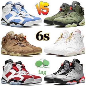 2023 UNC 6s Mens Basketball Shoes 6 Gold Hoops British Khaki Cactus Mint Foam Infrared HARE Maroon Men Womens Trainers Sports Sneakers JORDON JORDAB