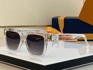 Designer Solglas￶gon Mens Luxury Avant-Garde Mirror Print Square Sun Glasses Europeiska och amerikanska personlighet och kvinnor Street Fashion Solglas Original Box