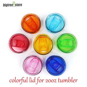 Colorful Drinkware Lid Slide Sealing Lids Waterproof Seal Cover Replacement Resistant Spill Proof Covers for 16oz 20oz 25oz Straight Glass Tumbler Beer Glasses