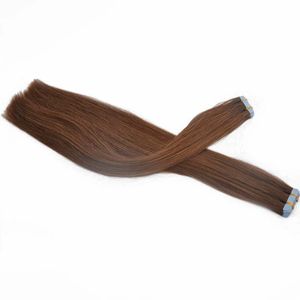 2.5GRM PC 60st Hårlim Hud Weft Pu Tape In Human Hair Extensions Indian Remy Fler färger för alternativ 18 20 22 24 tum