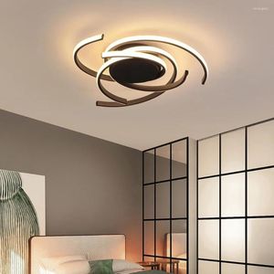 Taklampor modern minimalistisk LED -ljuslampa för vardagsrum sovrum kök heminredning dimbar aluminiumbelysning fixtur